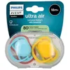 Image de Sucettes-Avent Ultra Air 2 Sucettes Orthodontiques Dès 18 Mois (Couleur : Bleu)