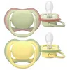 Image de Avent Ultra Air Nature 2 Sucettes Orthodontiques Silicone 18 Mois et +