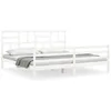 Image de Cadre De Lit Sans Matelas Blanc 200x200 Cm Bois Massif Vidaxl
