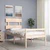 Image de Lit Pour Personne gée Et Tête De Lit 90x200 Cm Bois Massif Vidaxl