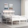 Image de Lit Pour Personne gée Sans Matelas Blanc 140x190cm Bois Massif Vidaxl