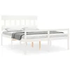 Image de Lit Pour Personne gée Sans Matelas Blanc 160x200cm Bois Massif Vidaxl