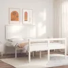 Image de vidaXL Lit pour personne âgée sans matelas blanc 140x190cm bois massif 3195462