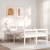 Image de Lit Pour Personne gée Sans Matelas Blanc Bois Massif Vidaxl