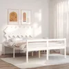 Image de Lit Pour Personne gée Sans Matelas Blanc 140x190cm Bois Massif Vidaxl