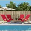 Image de Serviettes De Plage 4 Pcs Bordeaux 60x135 Cm Tissu 400 Gsm Vidaxl