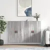 Image de Armoires Murales 2 Pcs Sonoma Gris 69,5x34x90 Cm Vidaxl
