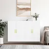 Image de Armoires Murales 2 Pcs Blanc 69,5x34x90 Cm Vidaxl