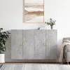 Image de Armoires Murales 2 Pcs Gris Béton 69,5x34x90 Cm Vidaxl