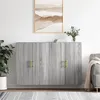 Image de Armoires Murales 2 Pcs Sonoma Gris 69,5x34x90 Cm Vidaxl
