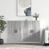 Image de Armoires Murales 2 Pcs Sonoma Gris 69,5x34x90 Cm Vidaxl