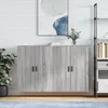 Image de Armoires Murales 2 Pcs Sonoma Gris 69,5x34x90 Cm Vidaxl