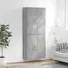 Image de Buffet Haut Gris Béton 69,5x34x180 Cm Bois D'ingénierie Vidaxl