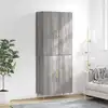 Image de Buffet Haut Sonoma Gris 69,5x34x180 Cm Bois D'ingénierie Vidaxl