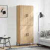 Image de Buffet Haut Chêne Sonoma 69,5x34x180 Cm Bois D'ingénierie Vidaxl
