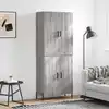 Image de Buffet Haut Sonoma Gris 69,5x34x180 Cm Bois D'ingénierie Vidaxl