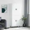 Image de Buffet Haut Blanc 69,5x34x180 Cm Bois D'ingénierie Vidaxl