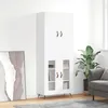 Image de Buffet Haut Blanc 69,5x34x180 Cm Bois D'ingénierie Vidaxl