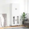 Image de Buffet Haut Blanc 69,5x34x180 Cm Bois D'ingénierie Vidaxl