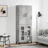 Image de vidaXL Buffet haut Gris béton 695x34x180 cm Bois dingénierie 3195759