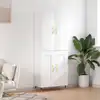 Image de Buffet Haut Blanc 69,5x34x180 Cm Bois D'ingénierie Vidaxl