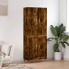 Image de Buffet Haut Chêne Fumé 69,5x34x180 Cm Bois D'ingénierie Vidaxl