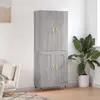 Image de Buffet Haut Sonoma Gris 69,5x34x180 Cm Bois D'ingénierie Vidaxl