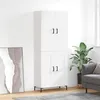Image de Buffet Haut Blanc 69,5x34x180 Cm Bois D'ingénierie Vidaxl