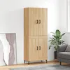Image de Buffet Haut Chêne Sonoma 69,5x34x180 Cm Bois D'ingénierie Vidaxl