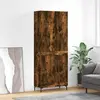 Image de Buffet Haut Chêne Fumé 69,5x34x180 Cm Bois D'ingénierie Vidaxl