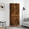 Image de Buffet Haut Chêne Fumé 69,5x34x180 Cm Bois D'ingénierie Vidaxl