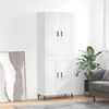 Image de Buffet Haut Blanc 69,5x34x180 Cm Bois D'ingénierie Vidaxl
