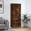 Image de Buffet Haut Chêne Fumé 69,5x34x180 Cm Bois D'ingénierie Vidaxl
