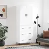 Image de Buffet Haut Blanc 69,5x34x180 Cm Bois D'ingénierie Vidaxl