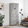Image de vidaXL Buffet haut Sonoma gris 69 5x34x180 cm Bois dingénierie 3195865