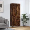 Image de Buffet Haut Chêne Fumé 69,5x34x180 Cm Bois D'ingénierie Vidaxl