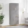 Image de Buffet Haut Sonoma Gris 69,5x34x180 Cm Bois D'ingénierie Vidaxl
