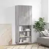 Image de Buffet Haut Sonoma Gris 69,5x34x180 Cm Bois D'ingénierie Vidaxl