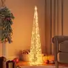 Image de Cônes Lumineux De Noël 60 Led Blanc Chaud 120 Cm Acrylique Vidaxl