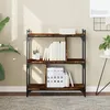 Image de Bibliothèque 3 Niveaux Chêne Fumé 76x32x88 Cm Bois D'ingénierie Vidaxl