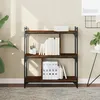 Image de vidaXL Bibliothèque 3 niveaux chêne brun 76x32x88 cm bois dingénierie 833934