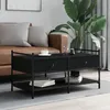 Image de vidaXL Table basse noir 99x50x50 cm bois dingénierie 833960