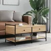 Image de vidaXL Table basse chêne sonoma 99x50x50 cm bois dingénierie 833961