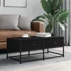 Image de vidaXL Table basse noir 100x51x40 cm bois dingénierie 833970