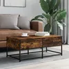 Image de Table Basse Chêne Fumé 100x51x40 Cm Bois D'ingénierie Vidaxl