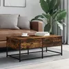 Image de vidaXL Table basse chêne fumé 100x51x40 cm bois dingénierie 833972