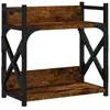 Image de Support dimprimante - vidaXL - 2 niveaux - Chêne fumé - Bois reconstitué - 40x20x40 cm