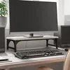 Image de vidaXL Support de Moniteur Réhausseur d’Écran avec Pieds Réglables Support dOrdinateur avec Rangement Bureau Intérieur 834003