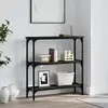 Image de Table Console Noir 75x22,5x75 Cm Bois D'ingénierie Vidaxl