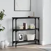 Image de vidaXL Table console noir 75x225x75 cm bois dingénierie 834030